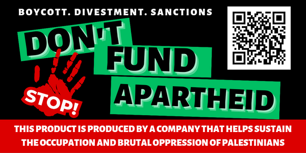 Dont Fund Apartheid Stickers
