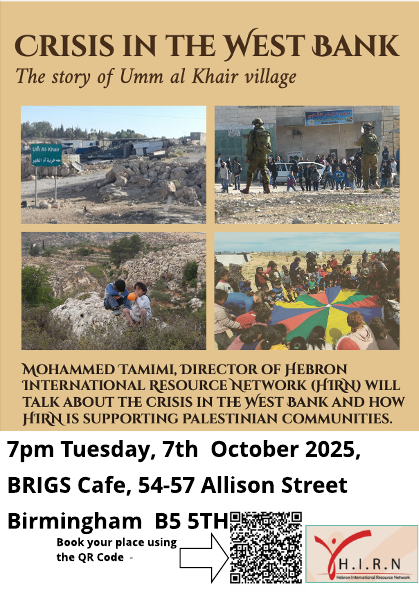 Public Meeting - Crisis in the West Bank 7th Oct 2025