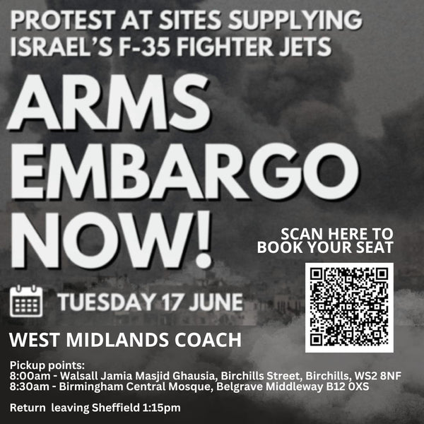 Sheffield Arms Demo Coach 17th June 2025